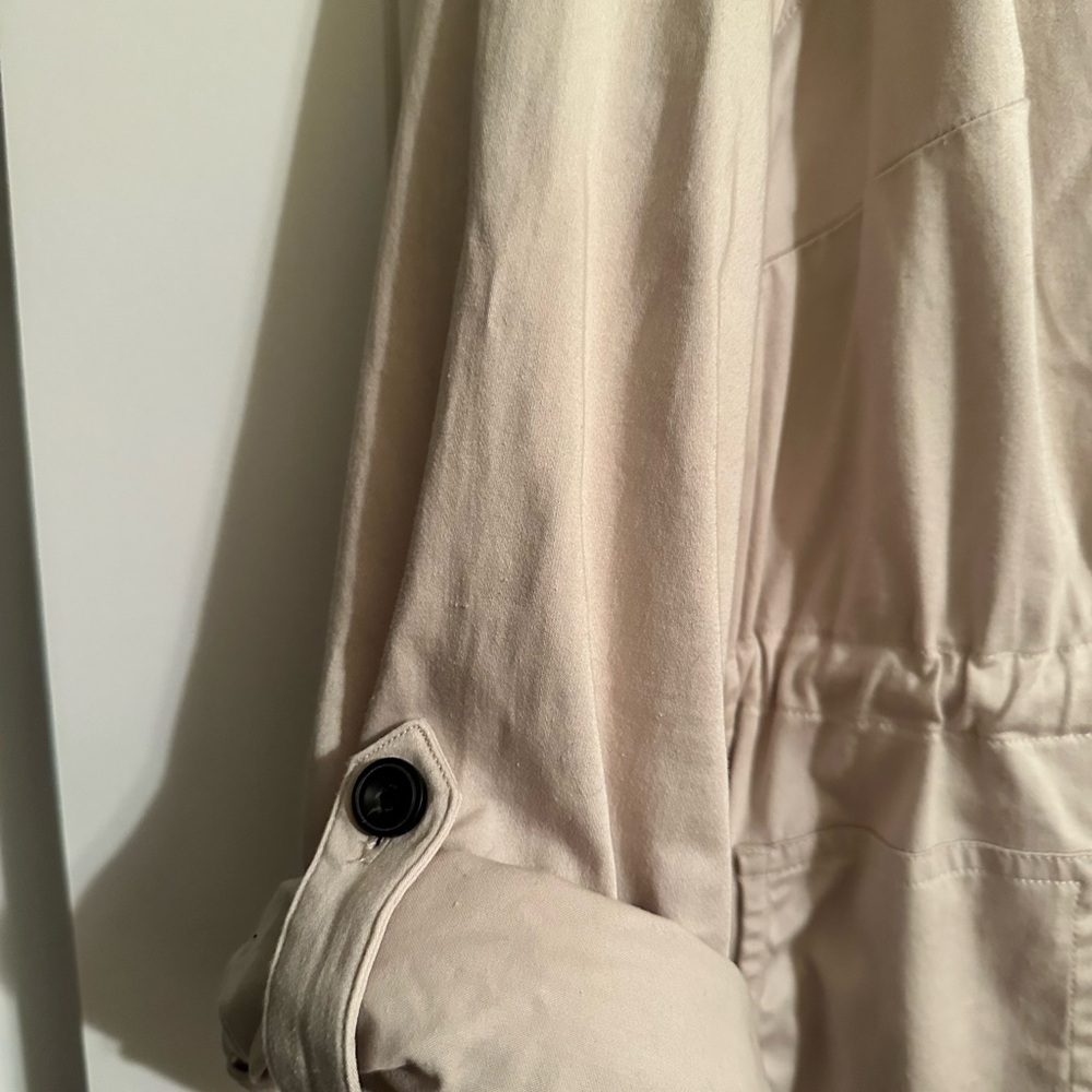 Size 2X Wonderly Beige Button-Up Midi Shirt Dress. Never worn! - Picture 4 of 5